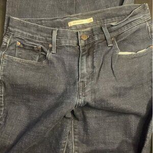 Levi's 505 Mens Jeans SZ 28x32 Dark Wash Regular Fit Straight Leg